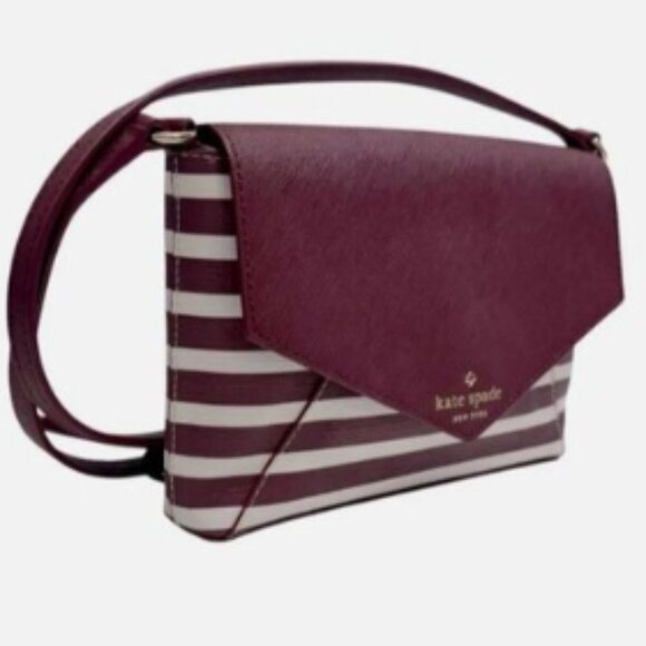 kate spade new york Handbags - Kate Spade STORYBOOK Fairmount square burgundy/white crossbody EUC